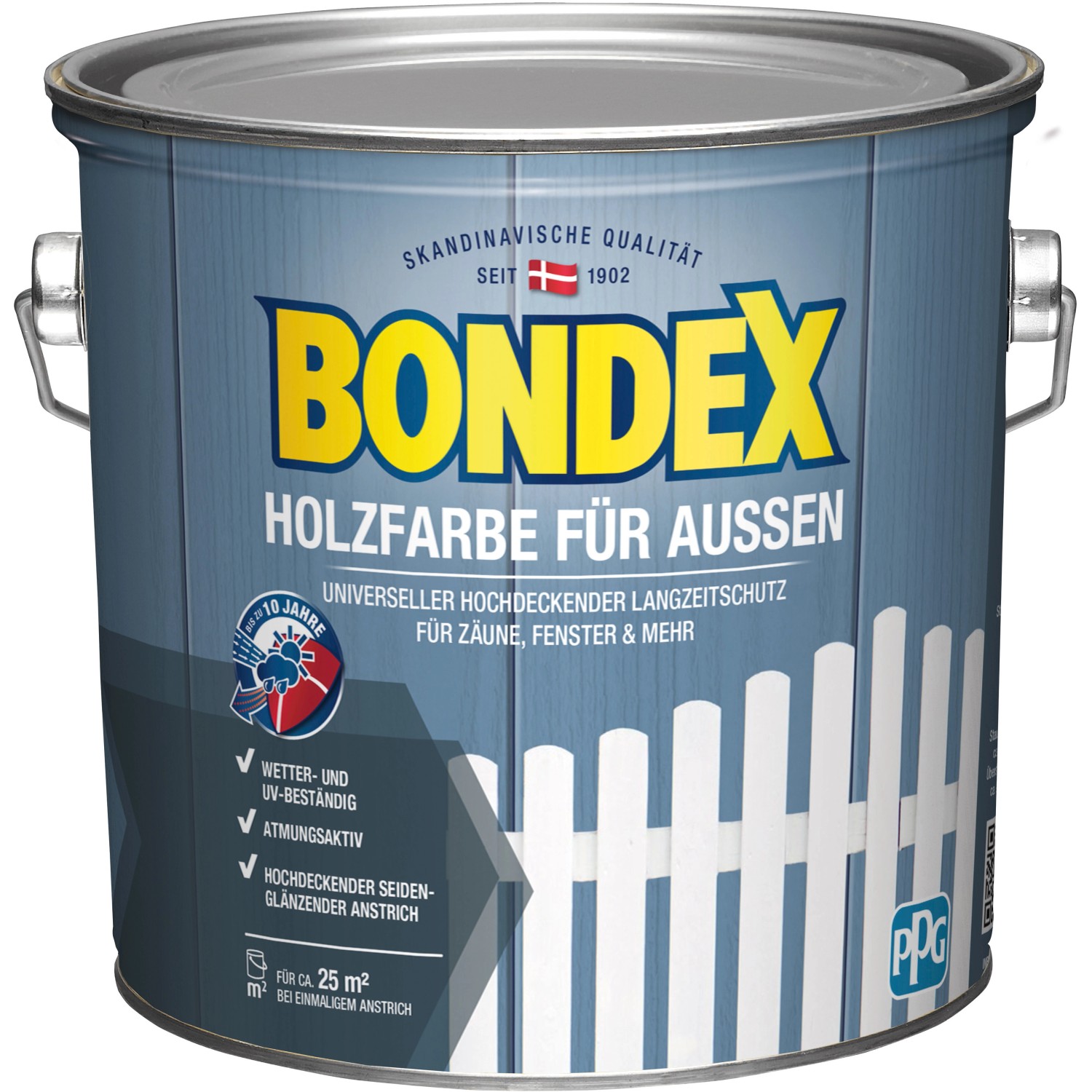 Bondex Holzfarbe für Aussen Lichtgrau 2,5 L
