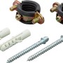 Schallschutzrohrschellen Set, 2 Stück, für Rohre Ø 20-25mm, mit Schrauben und Dübeln.