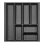 SOTECH ORGA-BOX-2 Besteckeinsatz Tiefe 462 mm Höhe 50,5 mm Für Nobilia Küchen Canvas Struktur Anthrazit Breite 409 mm