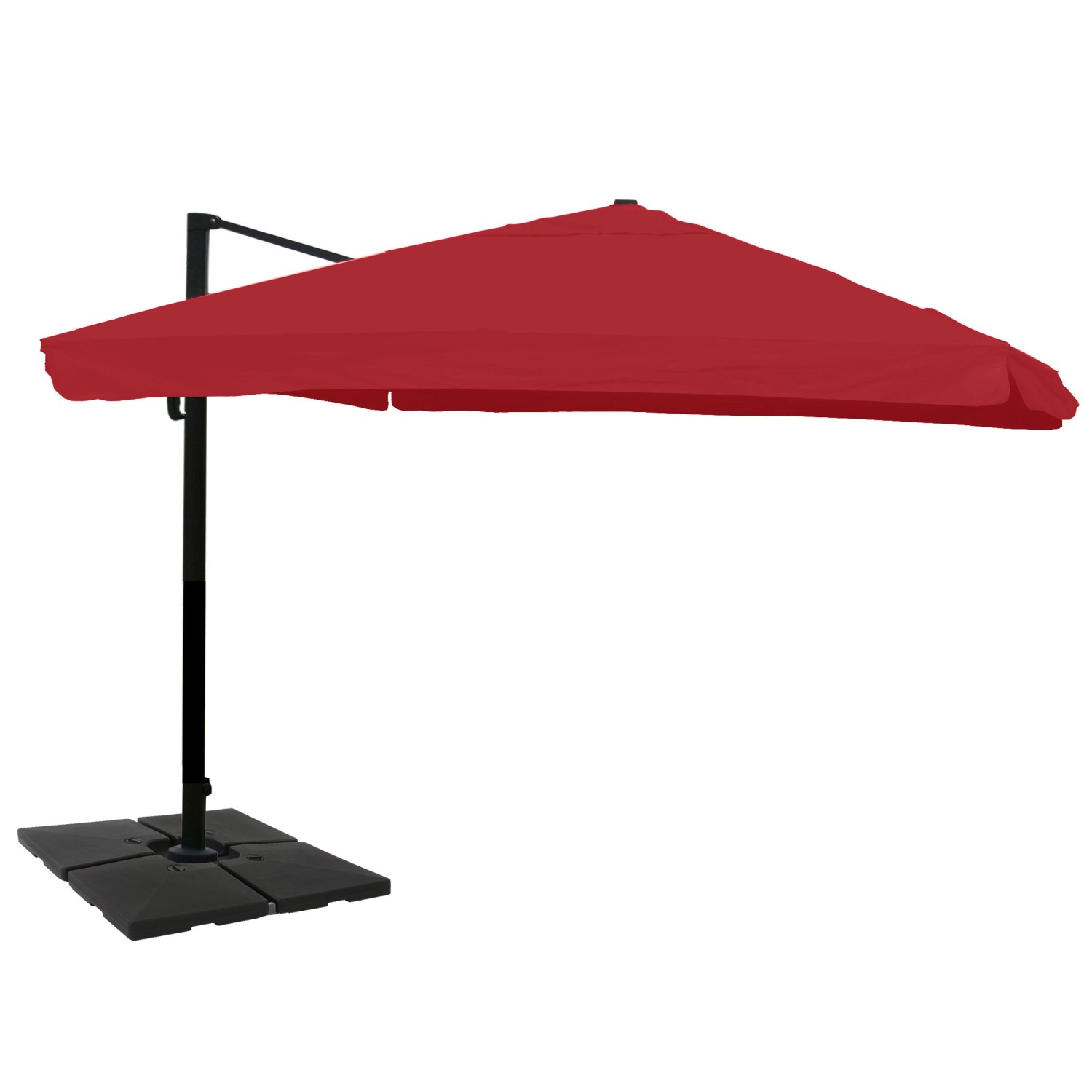 MCW Ampelschirm A96 3x4m Flap Alu Bordeaux mit Ständer günstig online kaufen