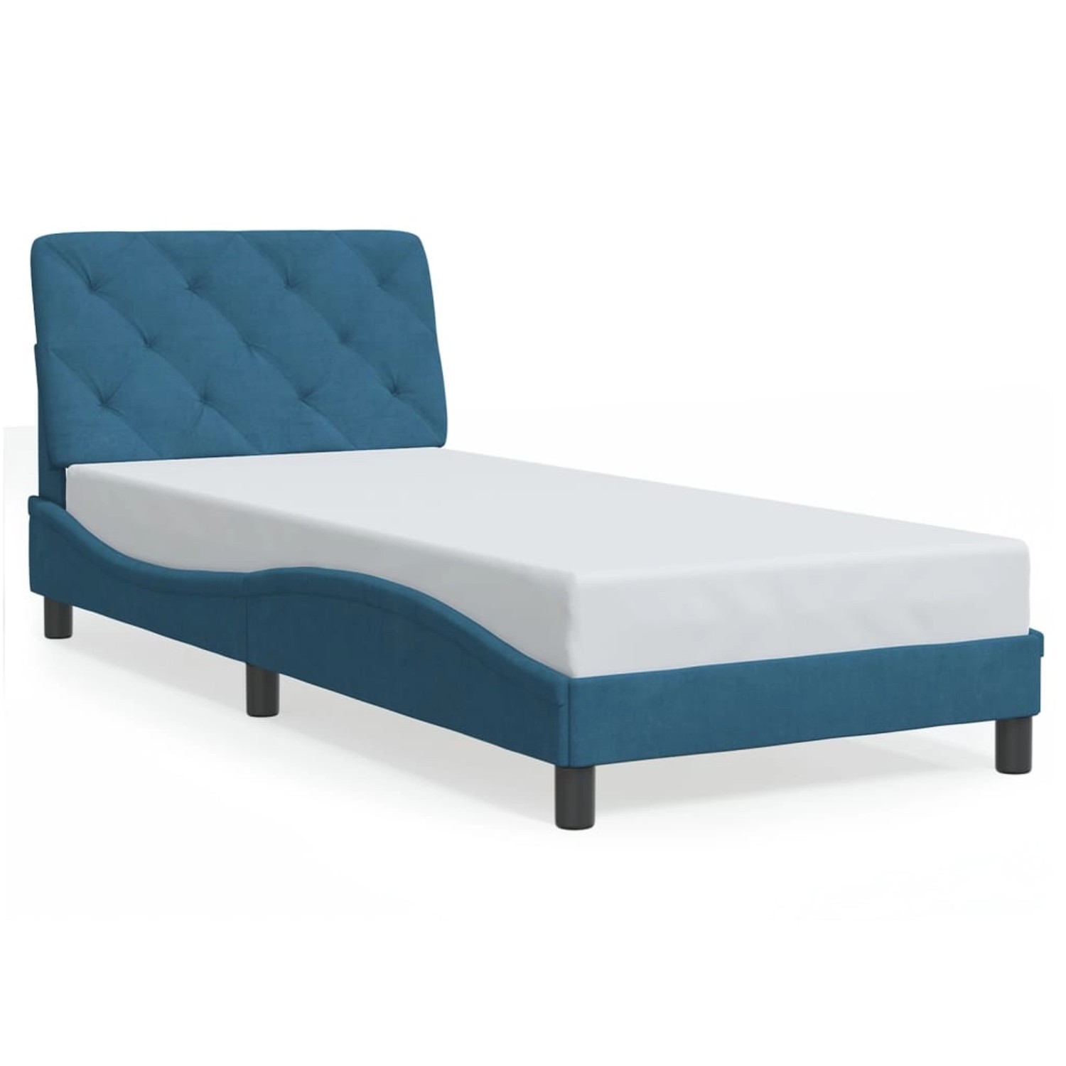 vidaXL Bettgestell ohne Matratze Blau 80x200 cm Samt 3207891