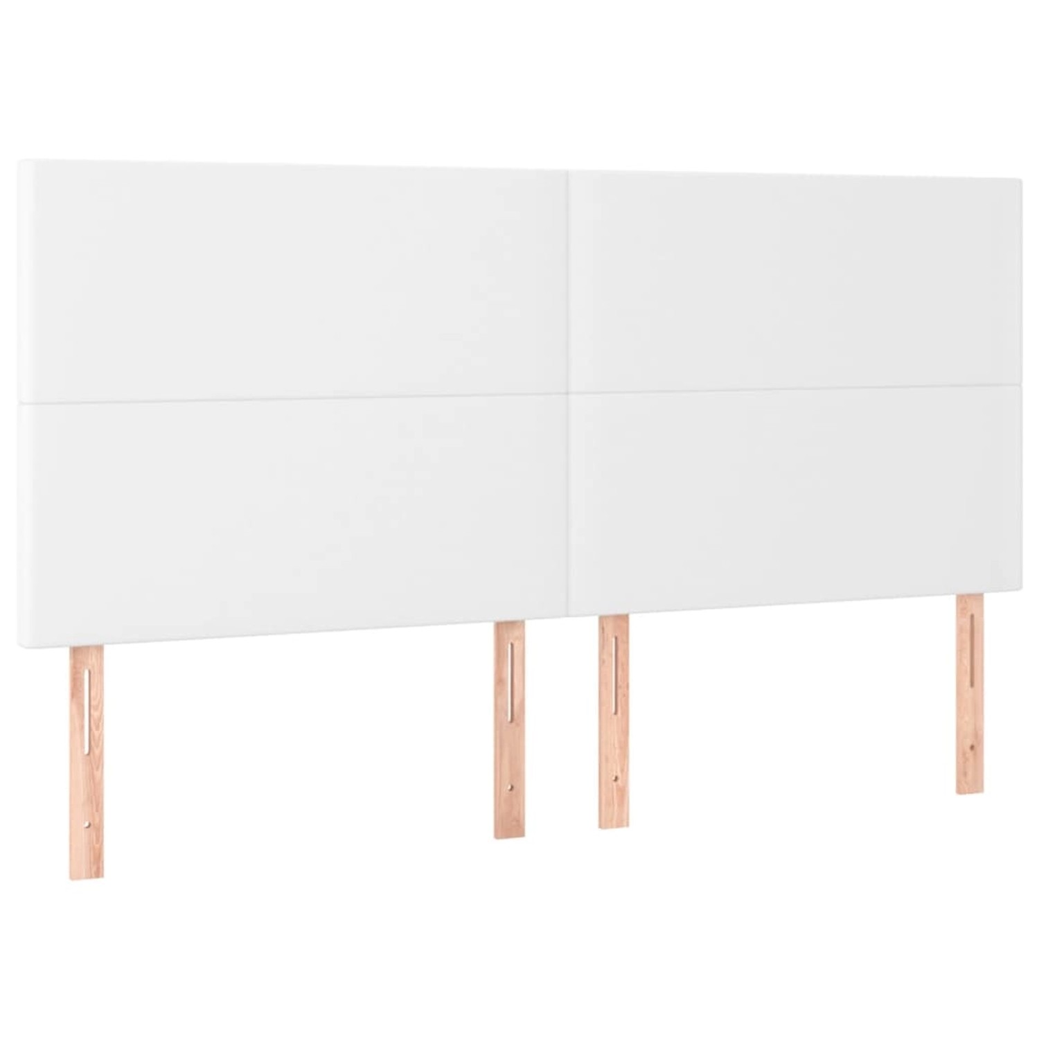 vidaXL LED Kopfteil Weiß 160x5x118/128 cm Kunstleder 3122241