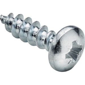Hettich Panhead-Schraube, Ø 4,5 mm x 16 mm, Stahl verzinkt, Detailansicht.
