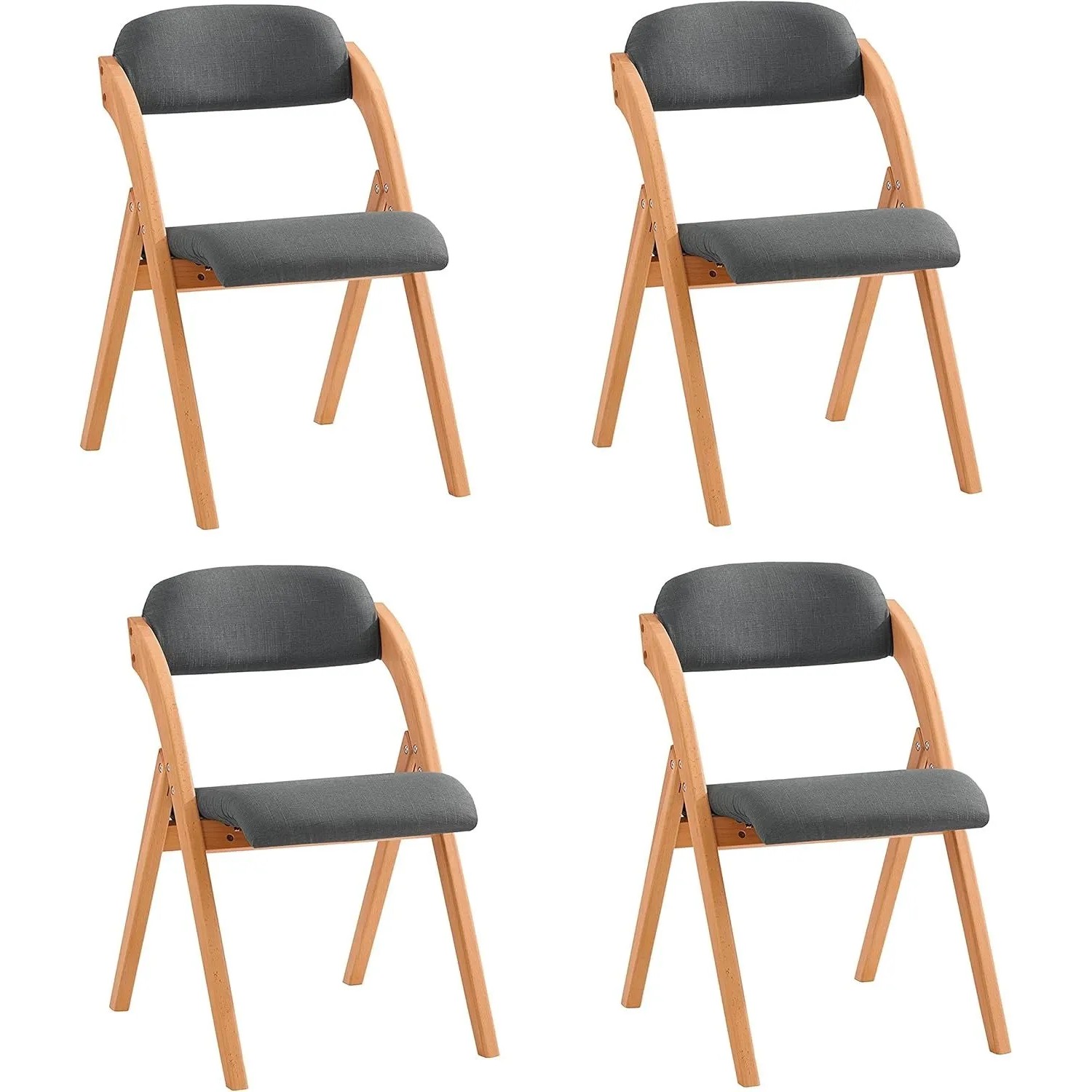 SoBuy 4er Set Esszimmerstuhl Klappstuhl Küchenstuhl Polsterstuhl mit Lehne günstig online kaufen