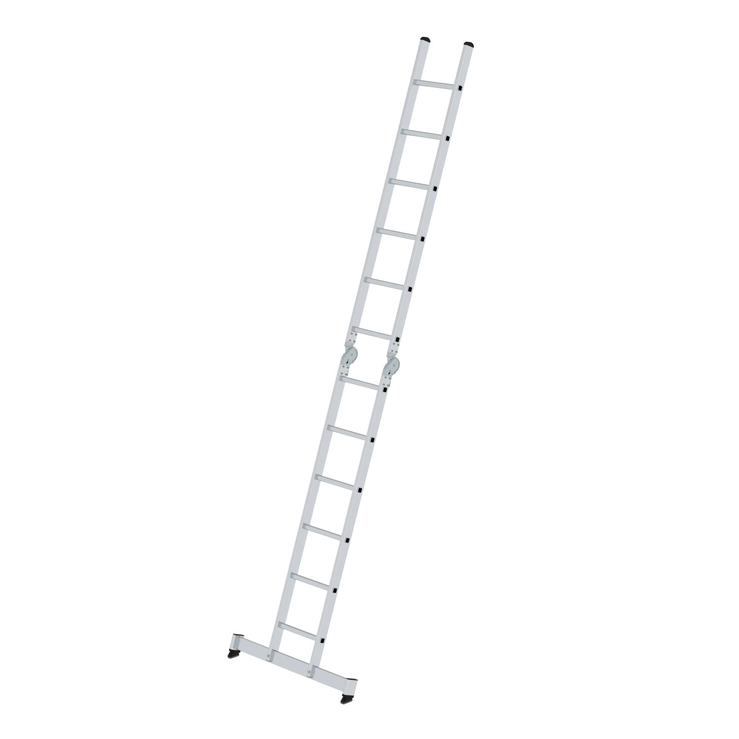 PROREGAL Klappleiter, 2-teilig, 2x6 Sprossen, mit Traverse für sicheren Stand. Aluminium Leiter.