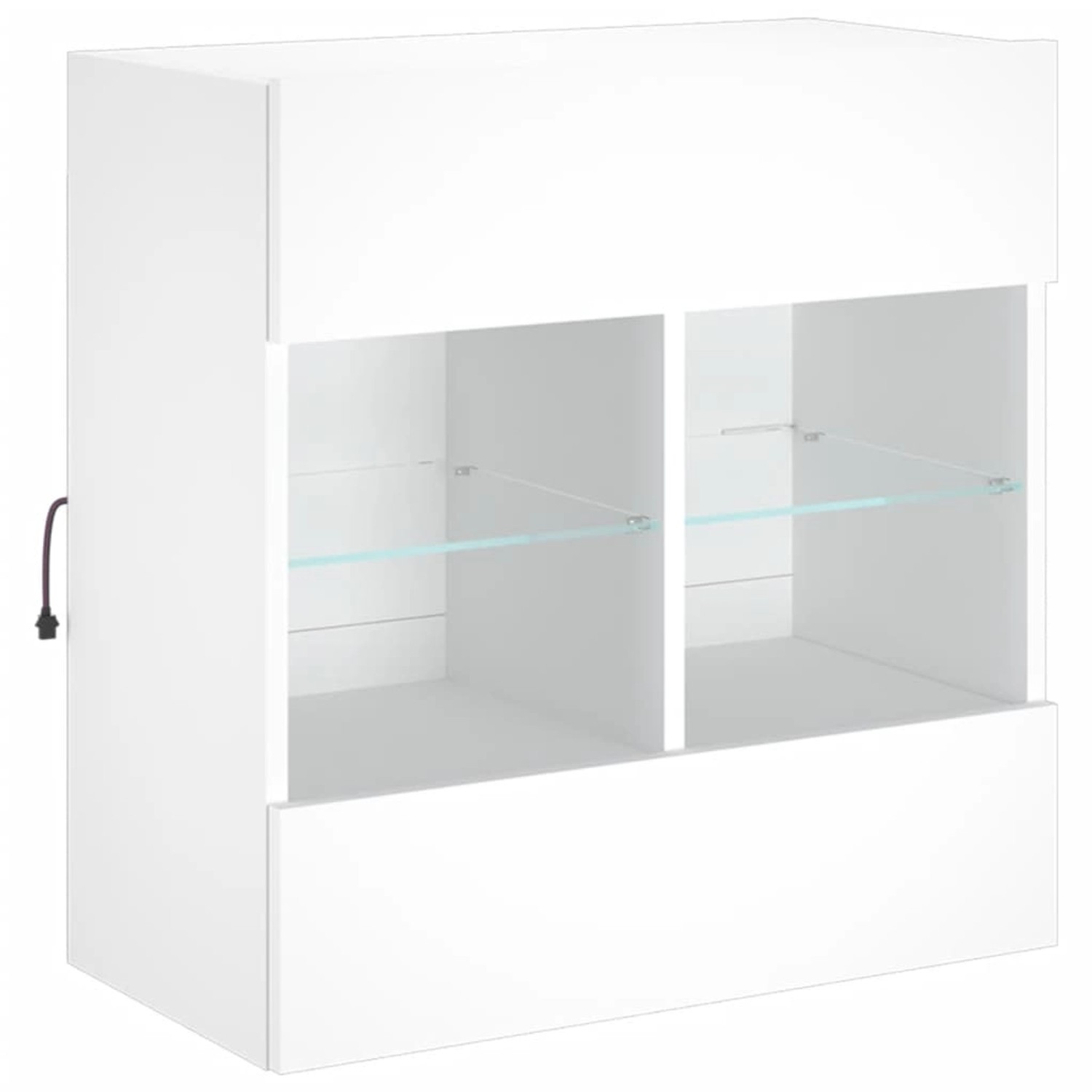 vidaXL TV-Wandschrank mit LED-Leuchten Weiß 58,5x30x60,5 cm 837092 günstig online kaufen