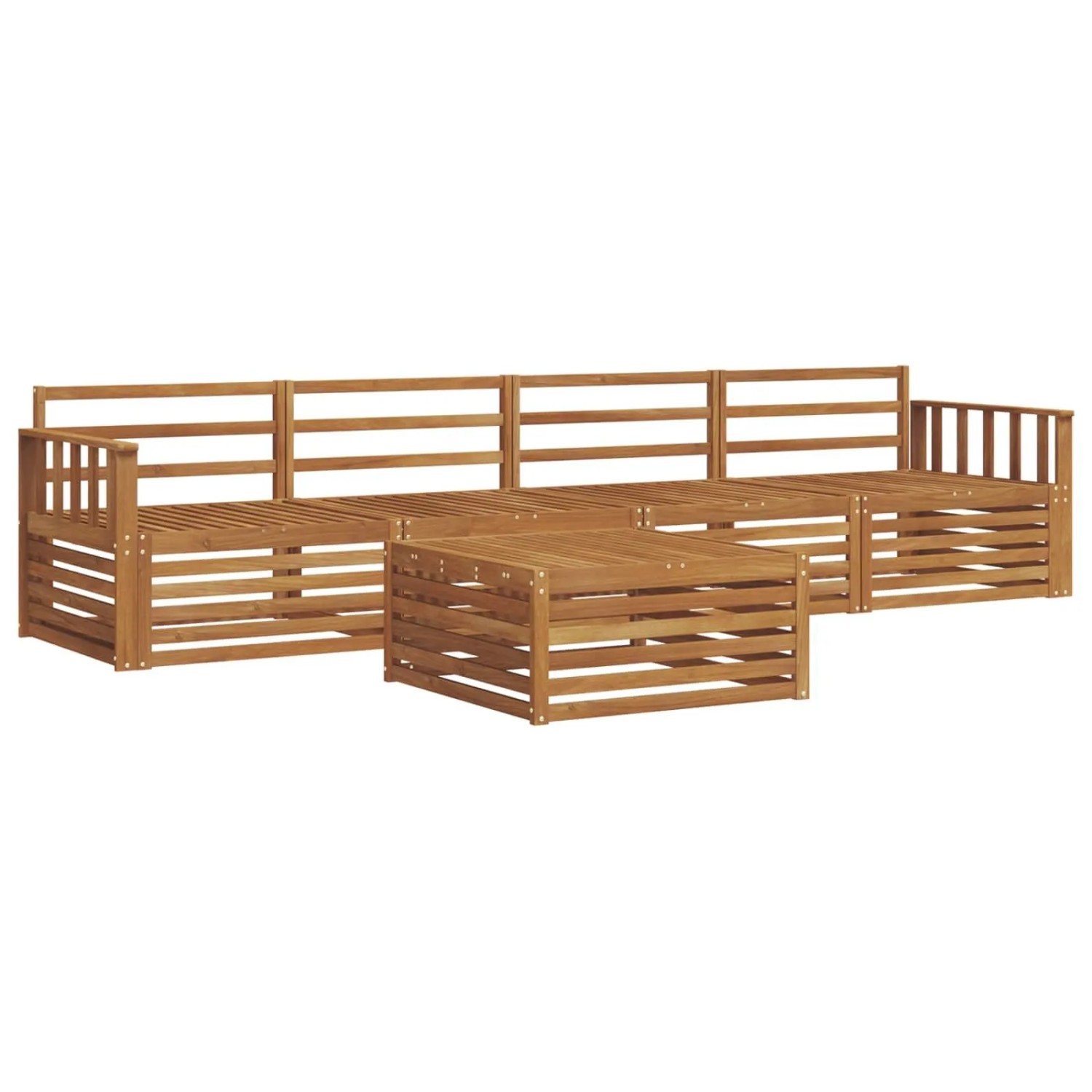 vidaXL Outdoor-Sofagarnitur 5-Tlg Natur 3372969