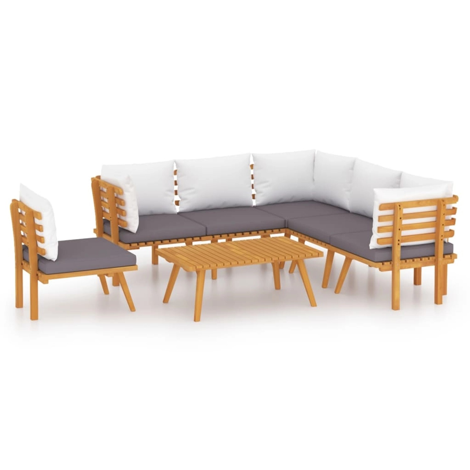 vidaXL 7-tlg Garten-Lounge-Set mit Kissen Massivholz Akazie Modell 8 günstig online kaufen