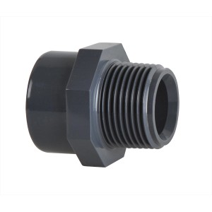 Setma PVC-U Übergang 32mm x 25mm mit Außengewinde für Hebeanlagen.