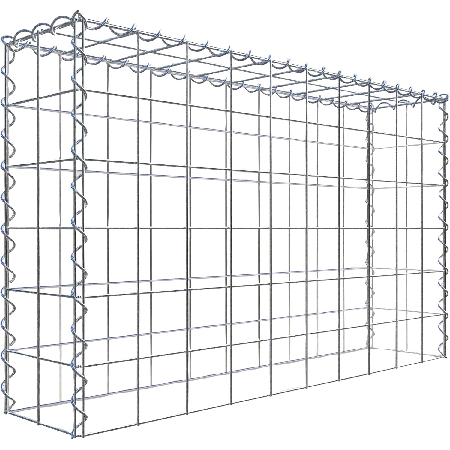Gabiona Gabione-Anbaukorb Typ 3 60 x 100 x 20 cm Maschenw 10 x 10 cm