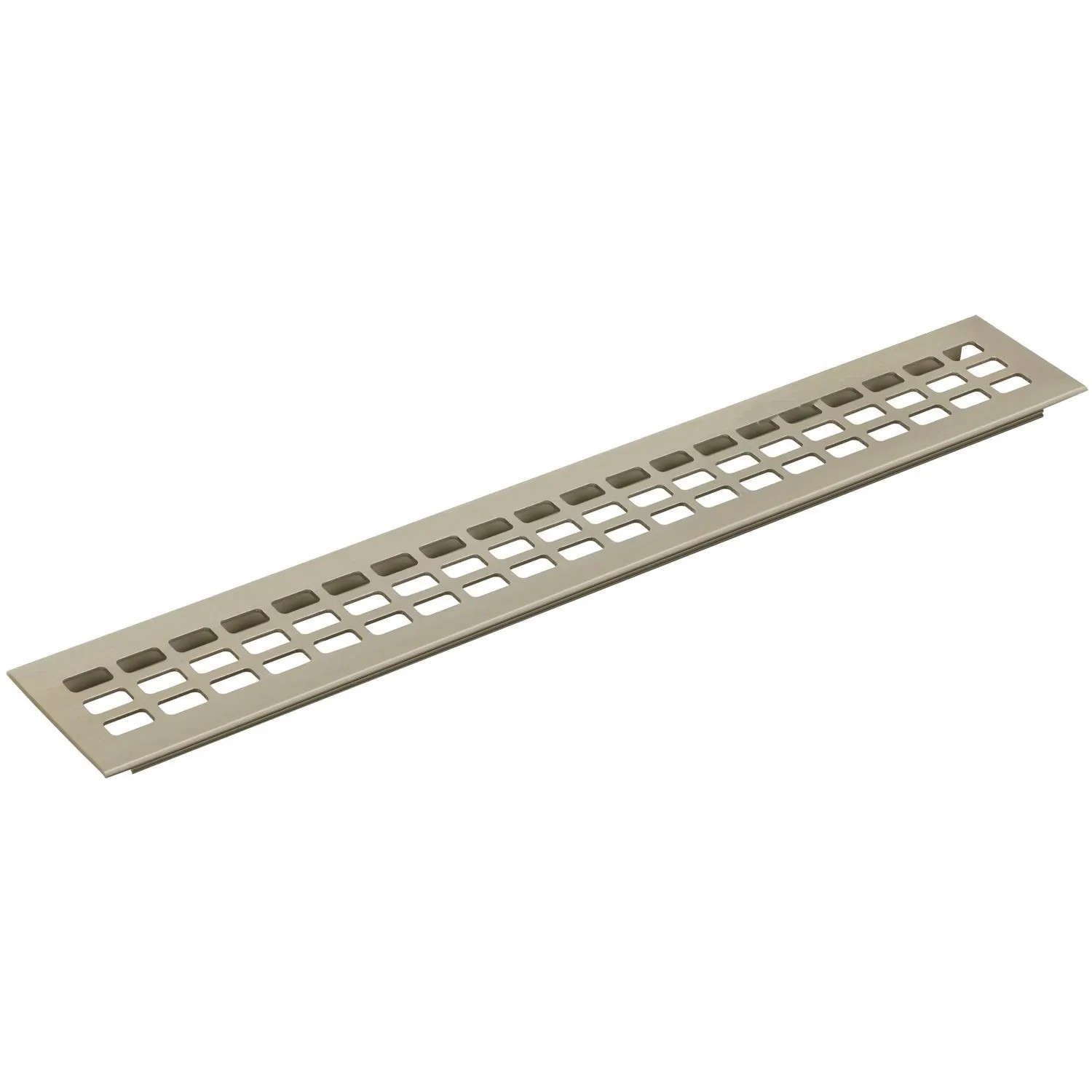 vasalat Lüftungsgitter zum Einstecken Aluminium Titan Edelstahl-Effekt 400x80 mm