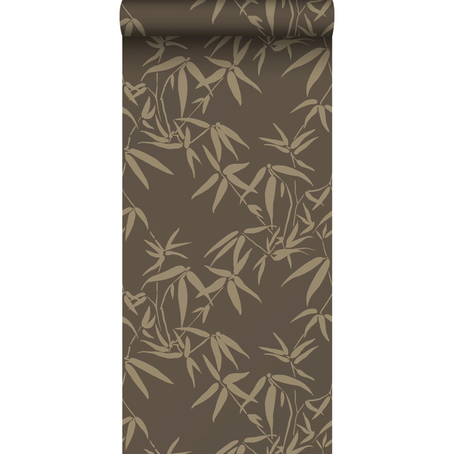 Sanders & Sanders Tapete Blätter Braun 50 x 900 cm günstig online kaufen