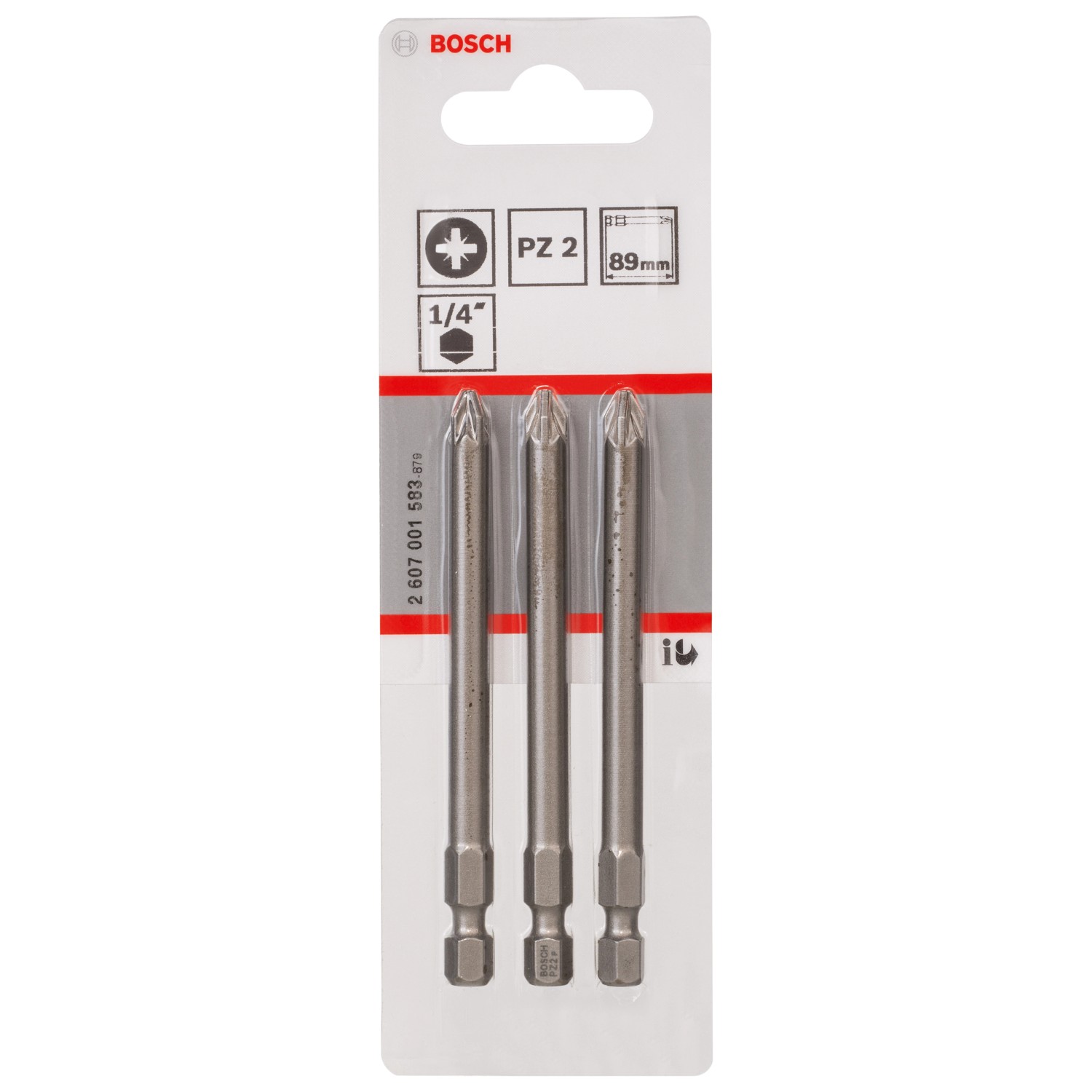 Bosch Schrauberbits Extra Hard PZ2 89 mm 3 Stück günstig online kaufen