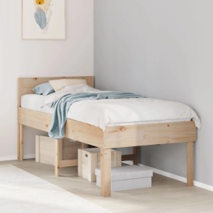 vidaXL Massivholzbett ohne Matratze 75x190 cm Kiefernholz 855744