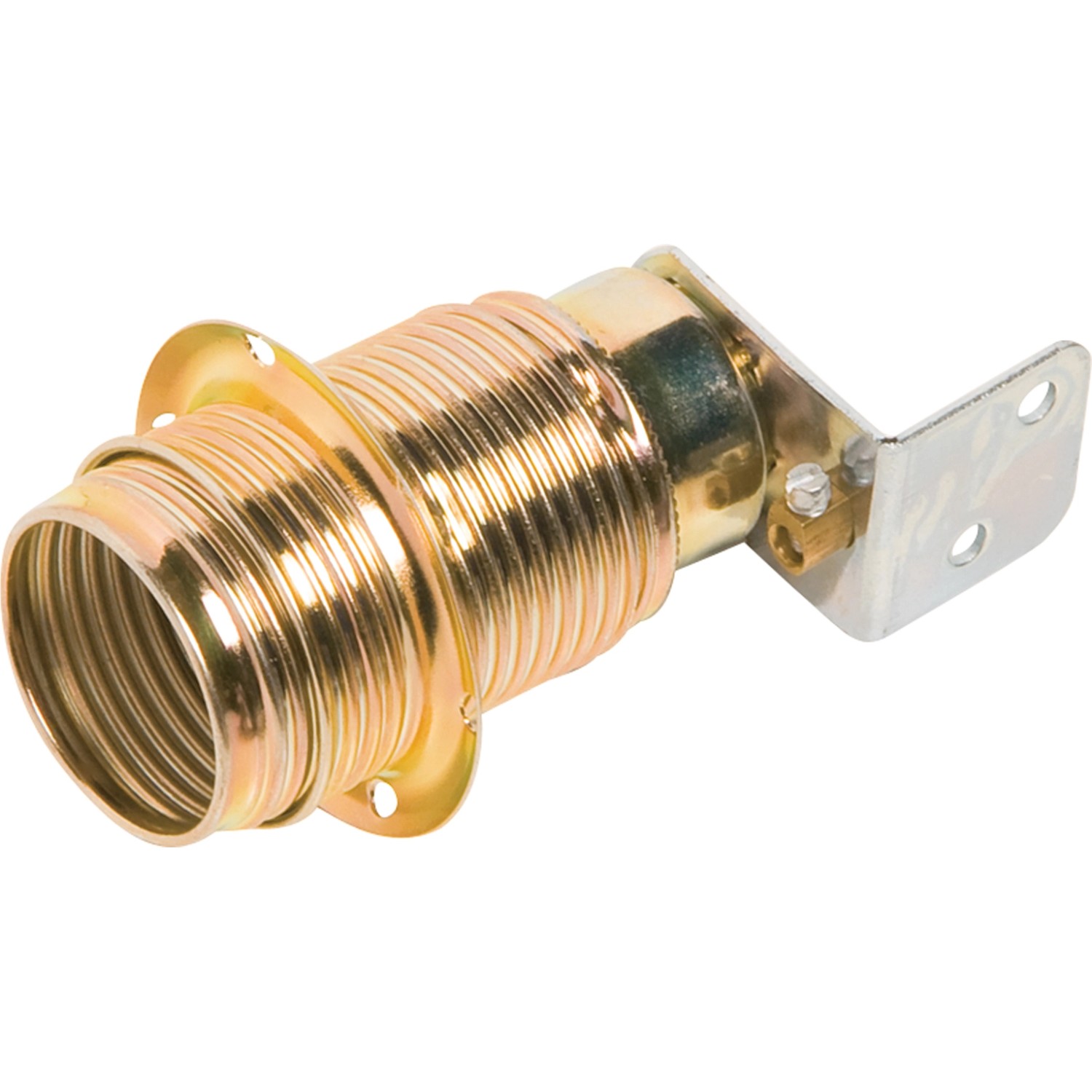 Lampenfassung E14 Messing mit Winkel