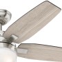 HUNTER Deckenventilator Arcot Nickel gebürstet, 117 cm, mit Beleuchtung und Zugketten.