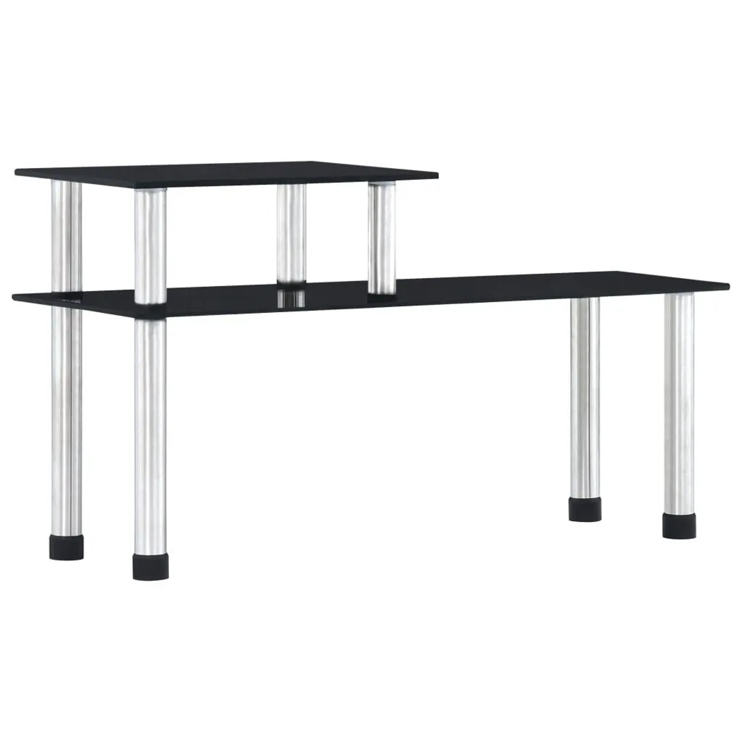 vidaXL Küchenregal Schwarz 45x16x26 cm Hartglas 249524