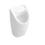 Weißes Villeroy & Boch O.NOVO Absaugurinal aus Keramik. Kompaktes Wand-Urinal für Bad & Gäste-WC.