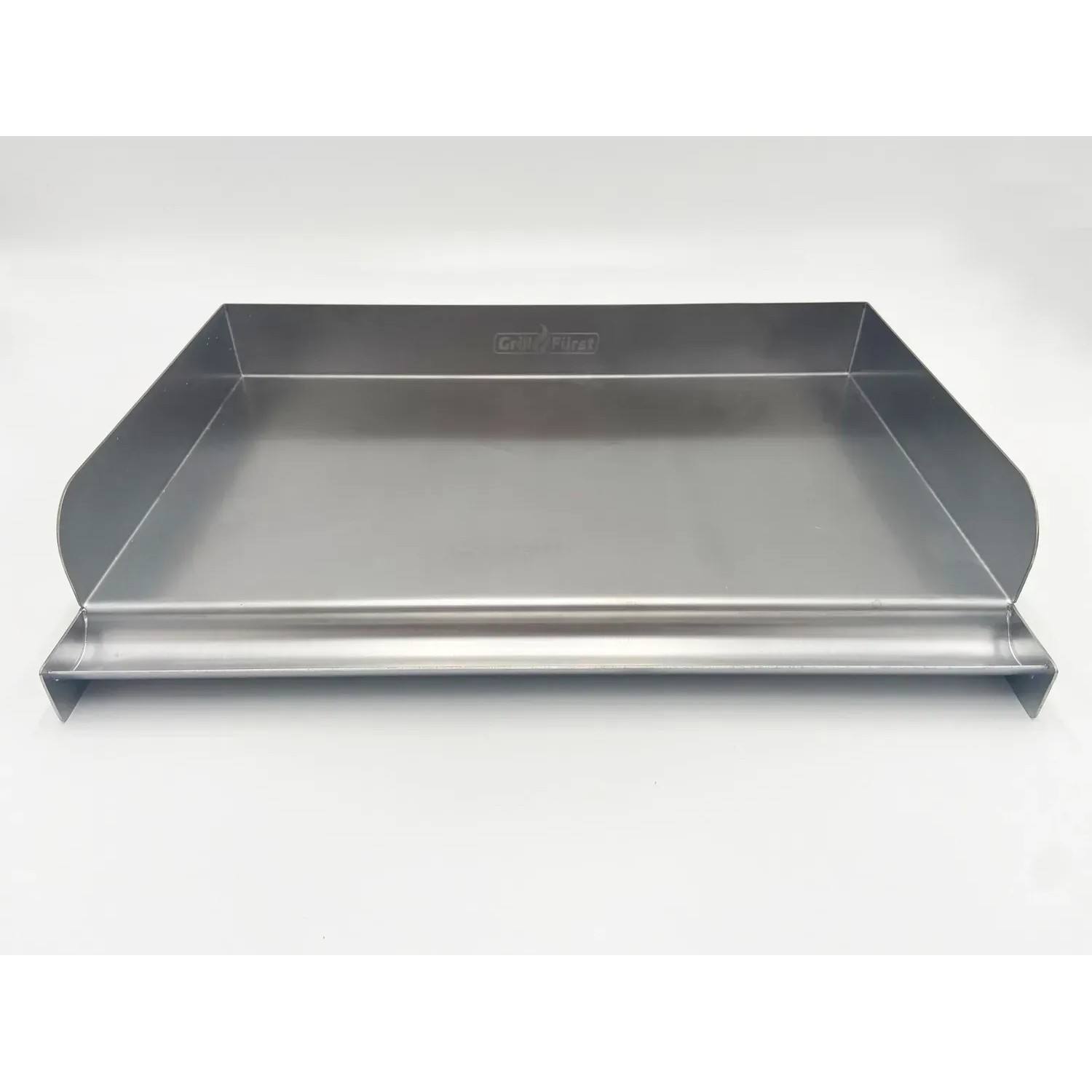 Grillfürst Edelstahl Plancha Grillplatte für Gas- und Holzkohlegrill, Größe M.