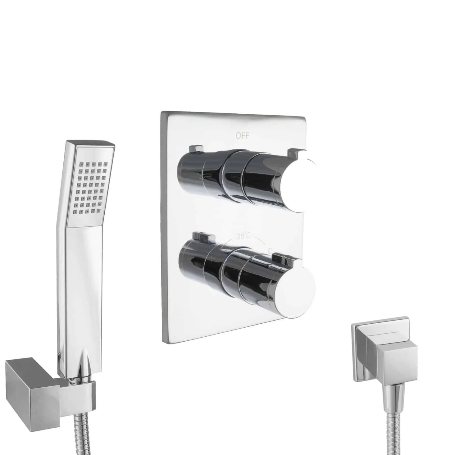 PaulGurkes Unterputz Wannen Set mit Thermostat Armatur ohne Einlauf