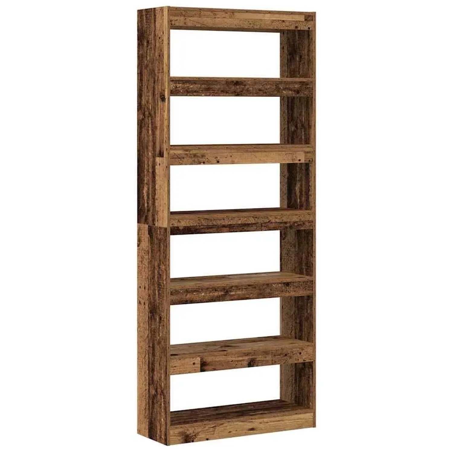 vidaXL Bücherregal mit Regal Altholz 80 x 30 x 198 cm Holzwerkstoff 3333921