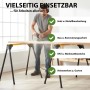 TRUTZHOLM Arbeitsböcke (2er-Set) aus Stahl, gelb/schwarz, vielseitig einsetzbar in Werkstatt und Baustelle.
