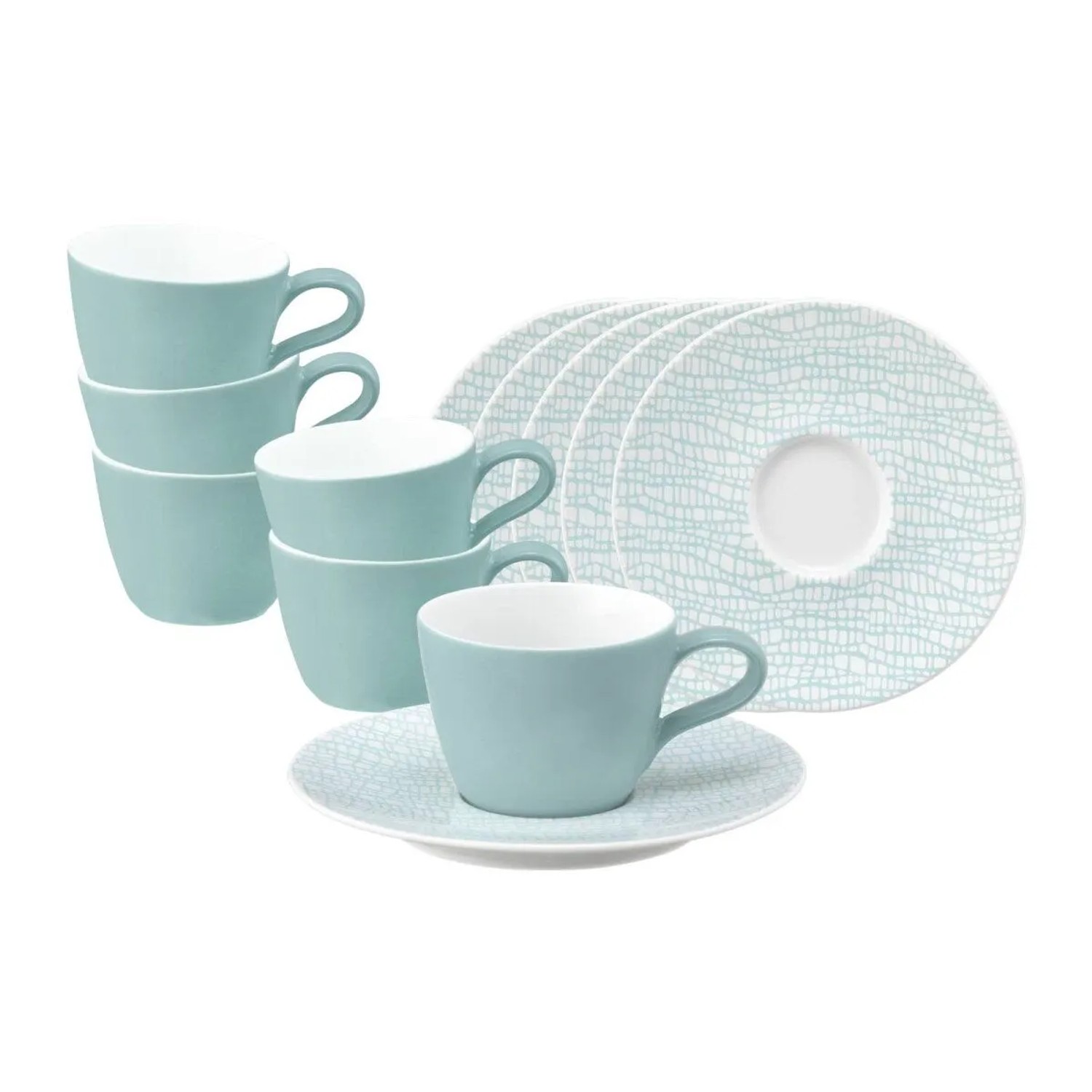 Seltmann Weiden Life Fashion Espressotasse mit Untertasse 90 ml 6er Set Green Chic