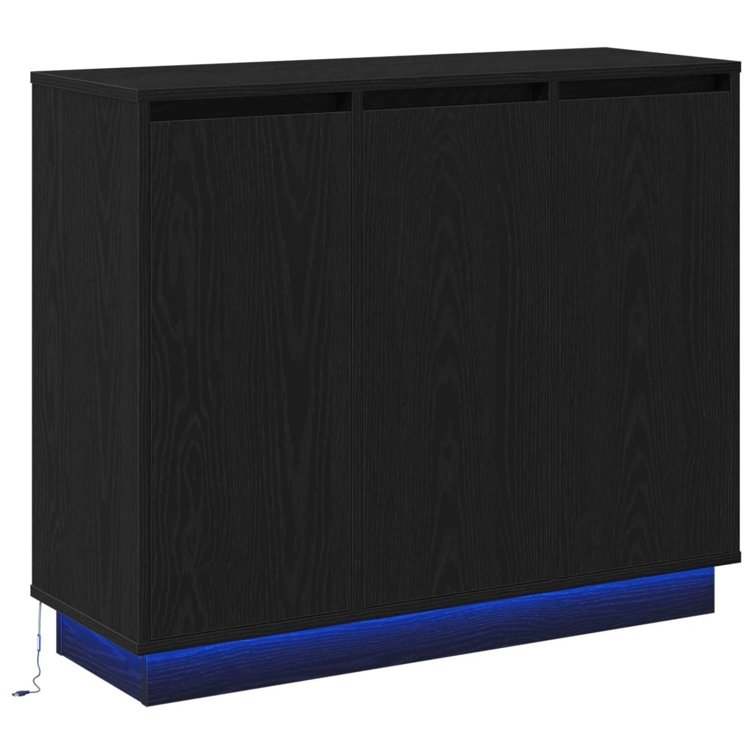 vidaXL LED-Sideboard Schwarz Eichen-Optik 90 x 32 x 75 cm 869675 günstig online kaufen