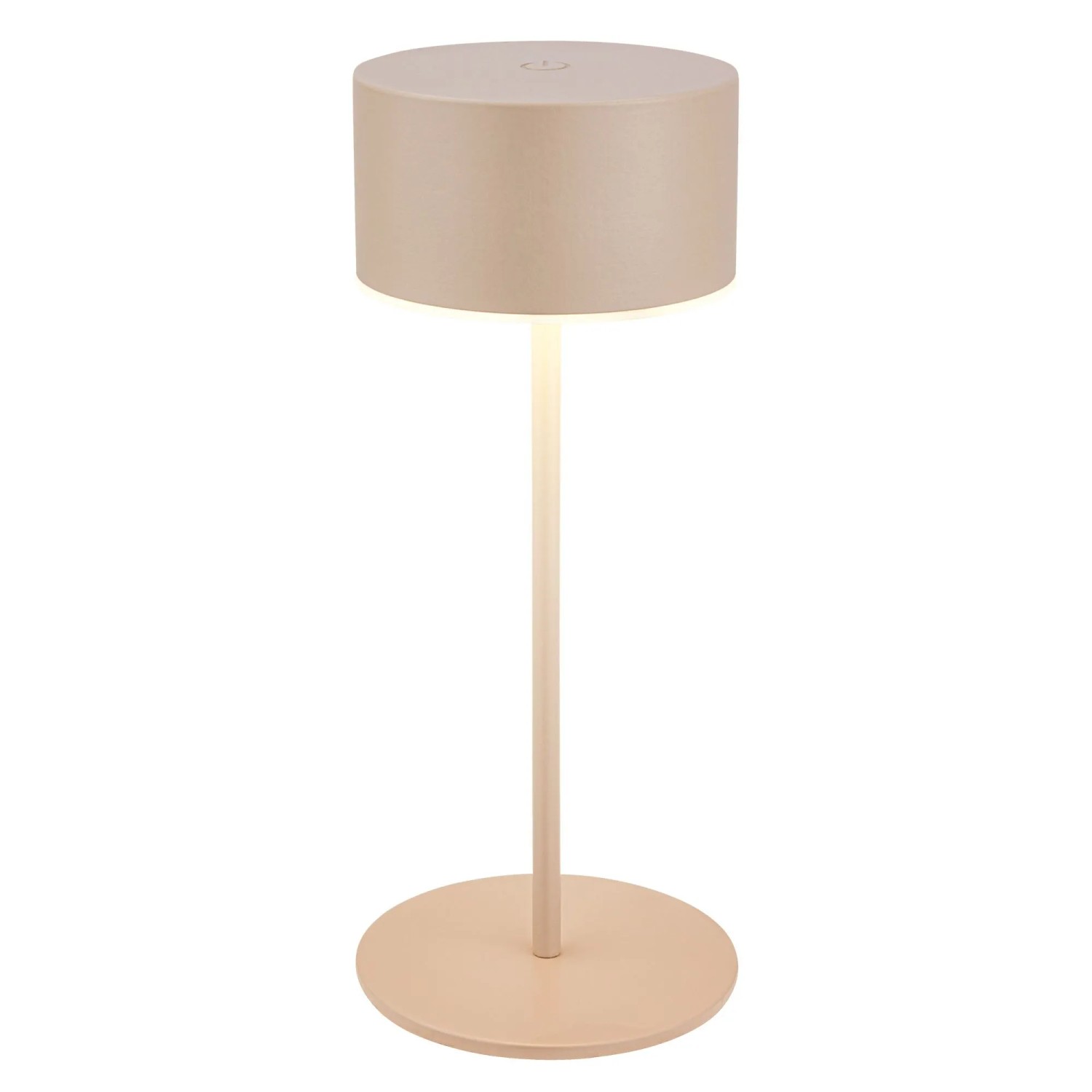 Brilo Akku-LED-Tischleuchte Kira Beige Ø 8 cm x 19 cm