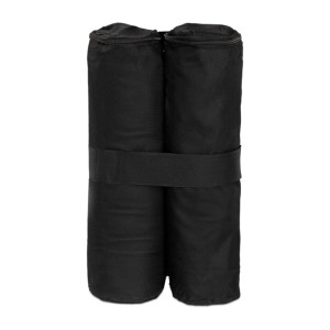 Relaxdays Pavillon Gewichte 4er Set Oxford-Stoff Schwarz Befüllbar 56 cm x 43 cm x 2 cm 160 g