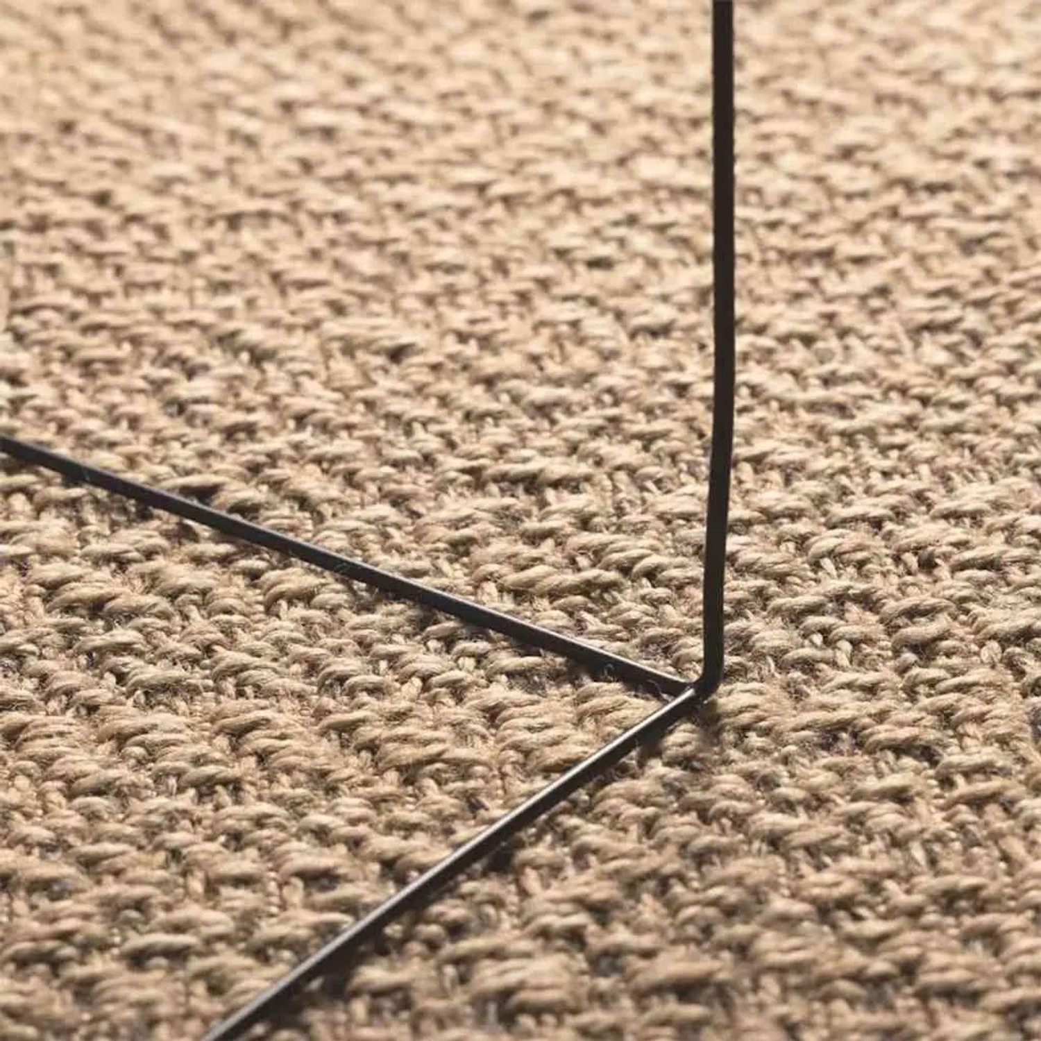 vidaXL Teppich ZIZUR Beige 120x120 cm Jute-Optik Indoor und Outdoor 4010393_3