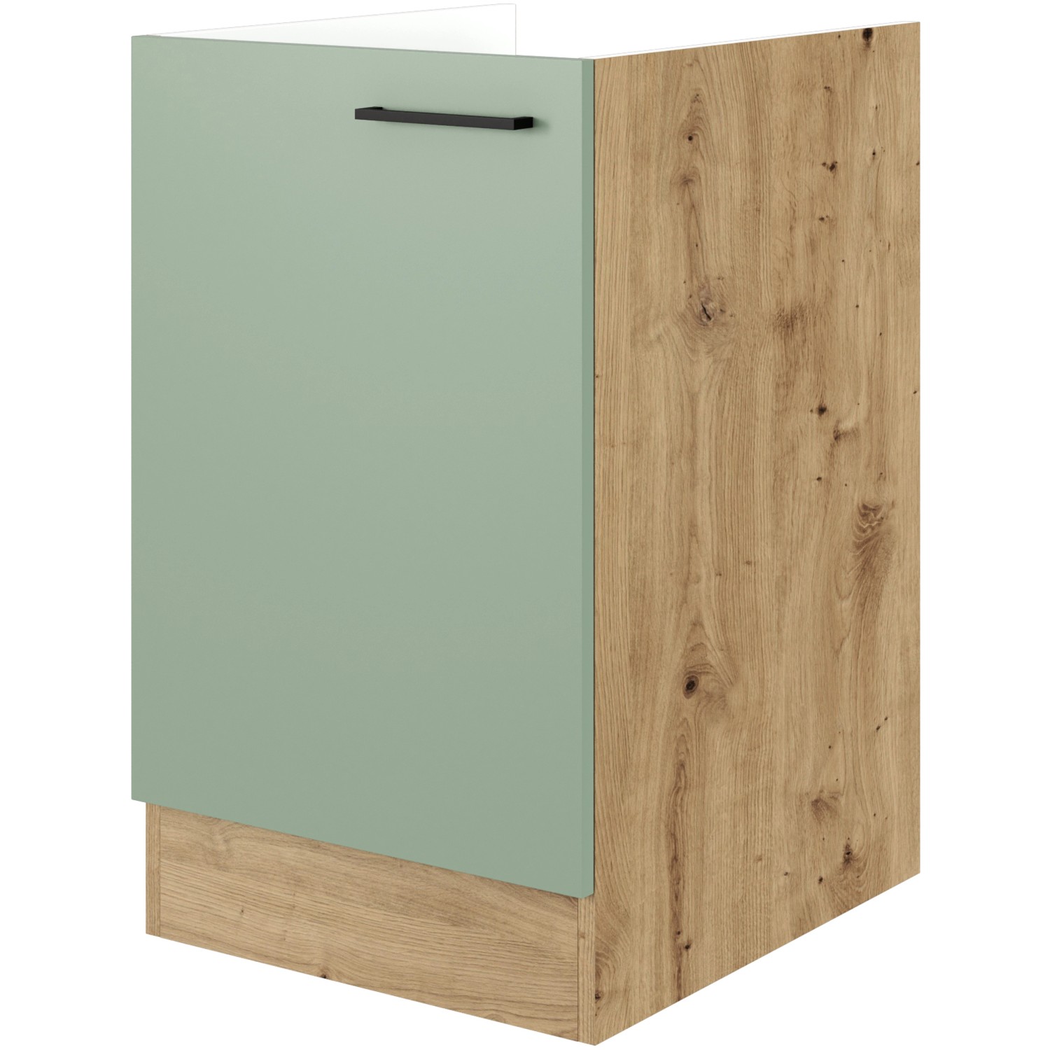 Flex-Well Exclusiv Spülenschrank SPU 50 Cara 50 cm Schilfgrün matt-Artisan Eiche