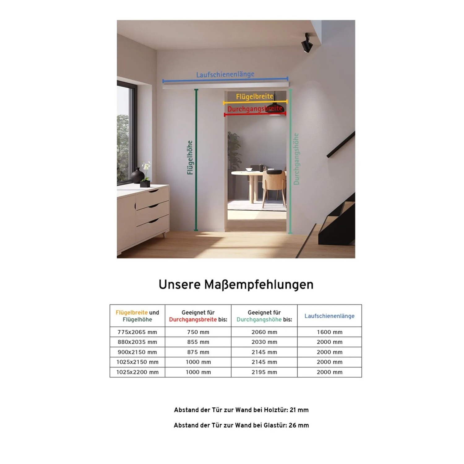 inova Loft Glasschiebetür 900 x 2150 mm Satiniert 4 Felder Komplettset aus Stahl in Schwarz inkl. 2Seitiger Softclose_9