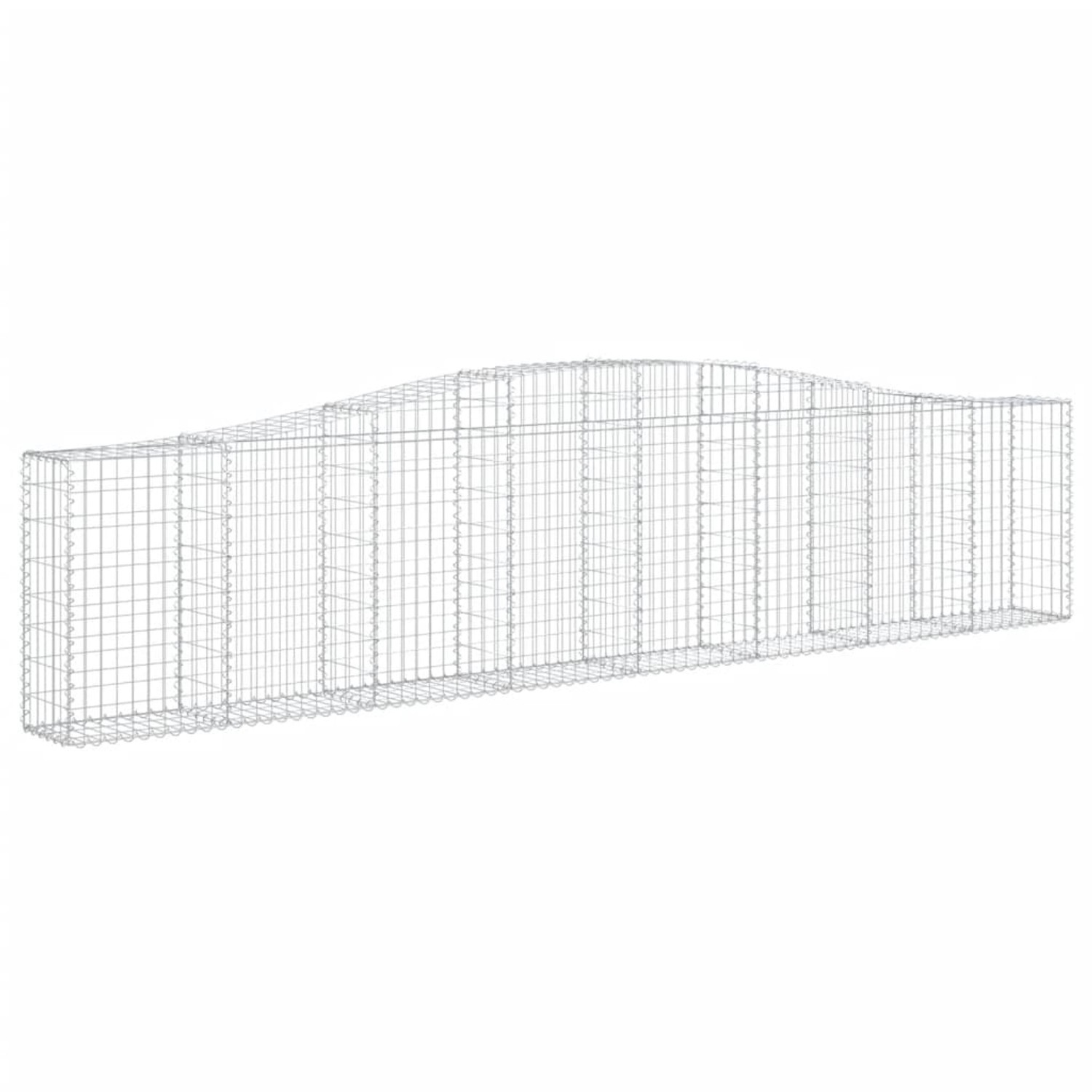 vidaXL Gabionen mit Hochbogen 8 Stk 400x30x80/100cm Eisen 1562568