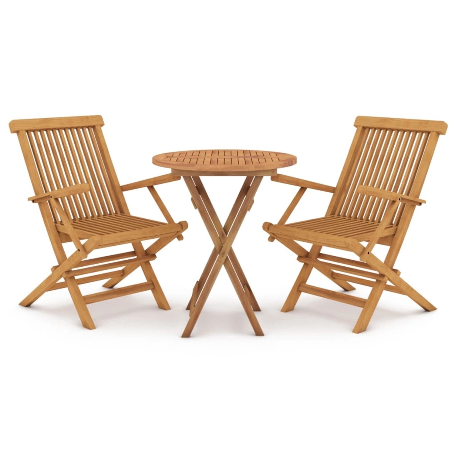 vidaXL 3-tlg Garten-Essgruppe Massivholz Teak Modell 6 günstig online kaufen