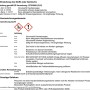 Sicherheitsdatenblatt: Gefahrenhinweise und Sicherheitsratschläge zu Inhaltsstoffen.