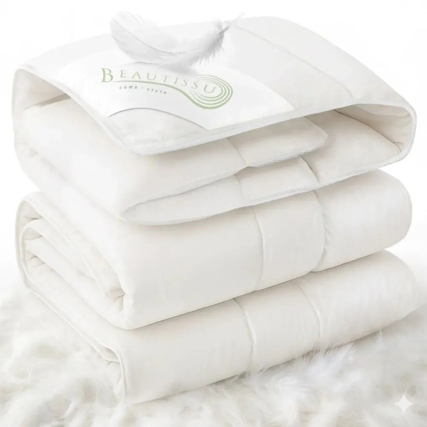 Beautissu BeauNuit WF Bettdecke 135x200cm Weiß