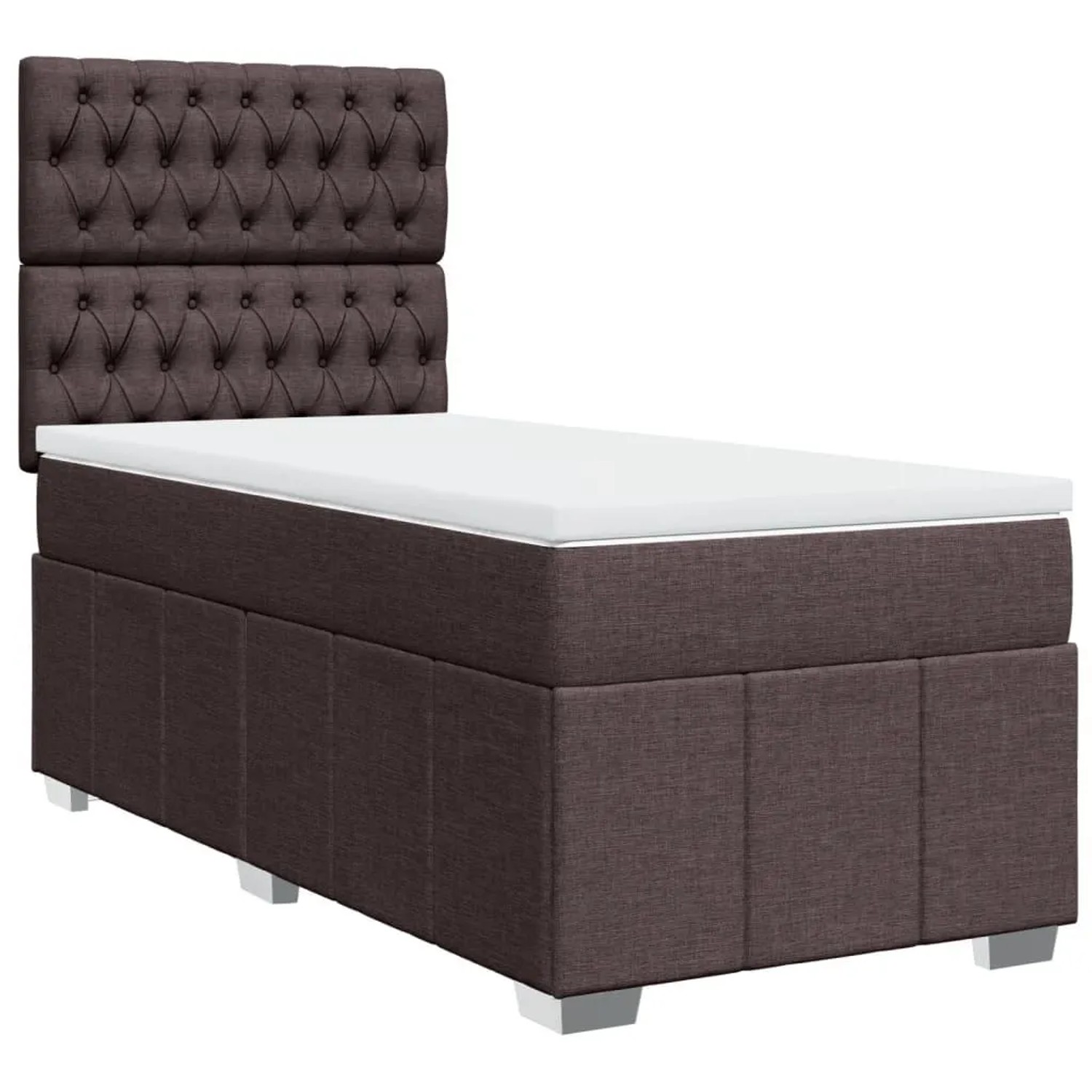 vidaXL Boxspringbett mit Matratze Dunkelbraun 80x200 cm Stoff 3293805 günstig online kaufen