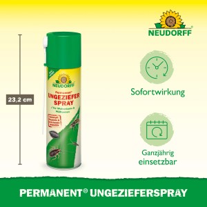 Neudorff Permanent Ungezieferspray 500ml: Sprühdose zur Insektenbekämpfung im Haus und in Mülltonnen.