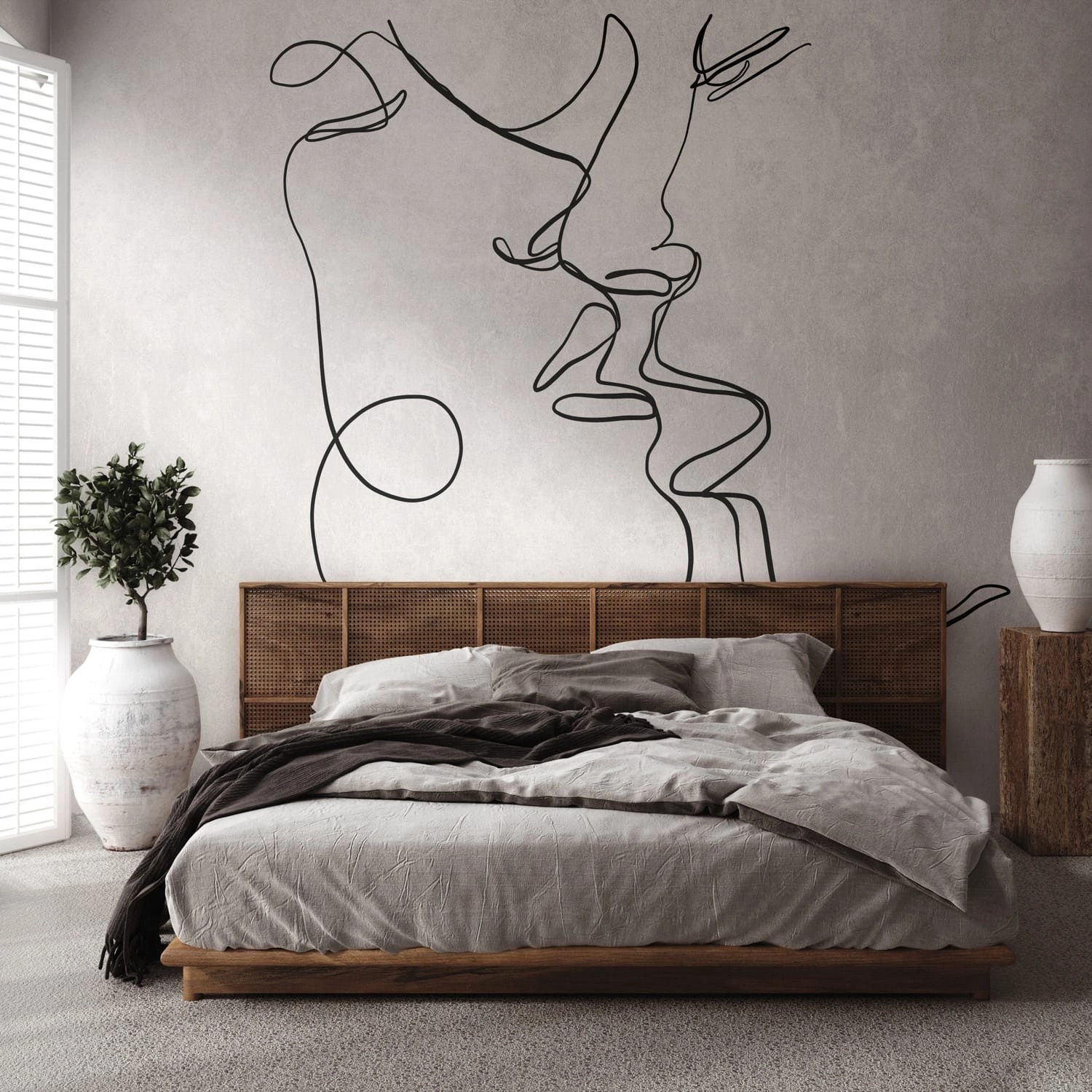 PROFHOME 382841-GU Fototapete Grafisch Matt Grau Schwarz 3,71 m x 2,8 m 0,5 günstig online kaufen