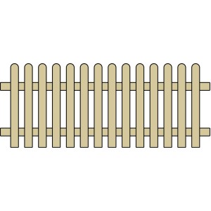 Staketenzaun Norki, druckimprägniert, 80x200 cm, aus Nadelholz für den Garten.