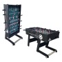 Cougar Tischkicker Scorpion Kick TS, faltbar, schwarz, in aufgebauter und zusammengeklappter Form.