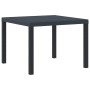 vidaXL Gartentisch Anthrazit 100 x 100 x 73 cm Poly-Rattan 871680