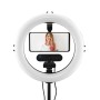 Hama Stativ-Handyhalterung Puck magnetisch, hält Smartphone horizontal in Ringlicht. Ideal für Videos & Streaming.