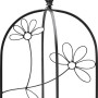 Faltbares Rankgitter Blume aus Eisen, schwarz, 26x26x61cm, Gartendeko.