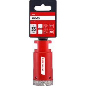 kwb Fliesenbohrer, Ø 35 mm, M14-Anschluss, für Winkelschleifer. Zum Bohren von Fliesen.