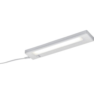 Weiße Trio LED Unterbauleuchte, 34 cm, mit Schalter und Kabel.