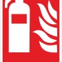 Warnschild Feuerlöscher, 25x15 cm, PST, rot/weiß, für Innen- und Außenbereich.