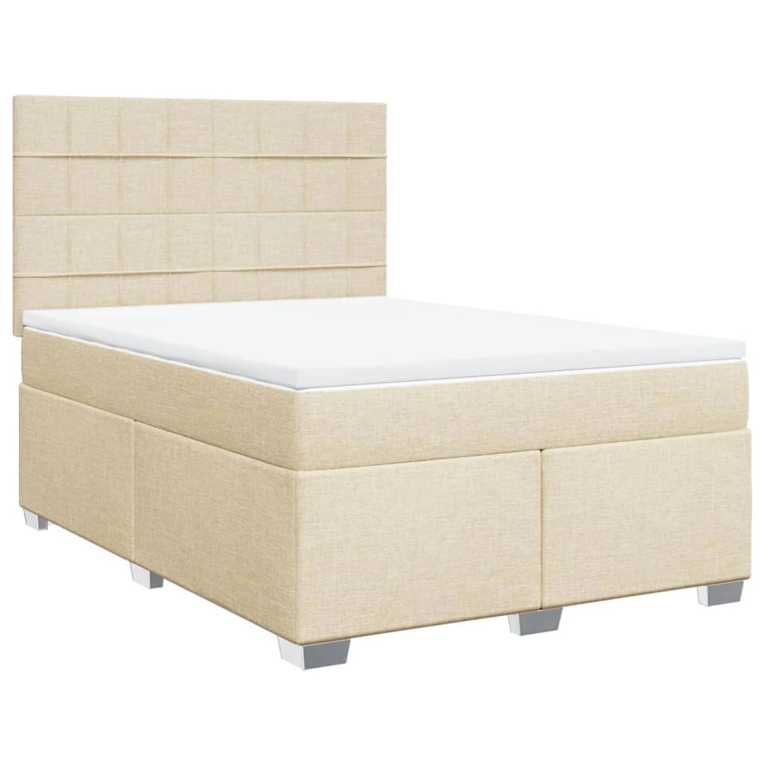 vidaXL Boxspringbett mit Matratze Creme 140x200 cm Stoff 3290516 günstig online kaufen
