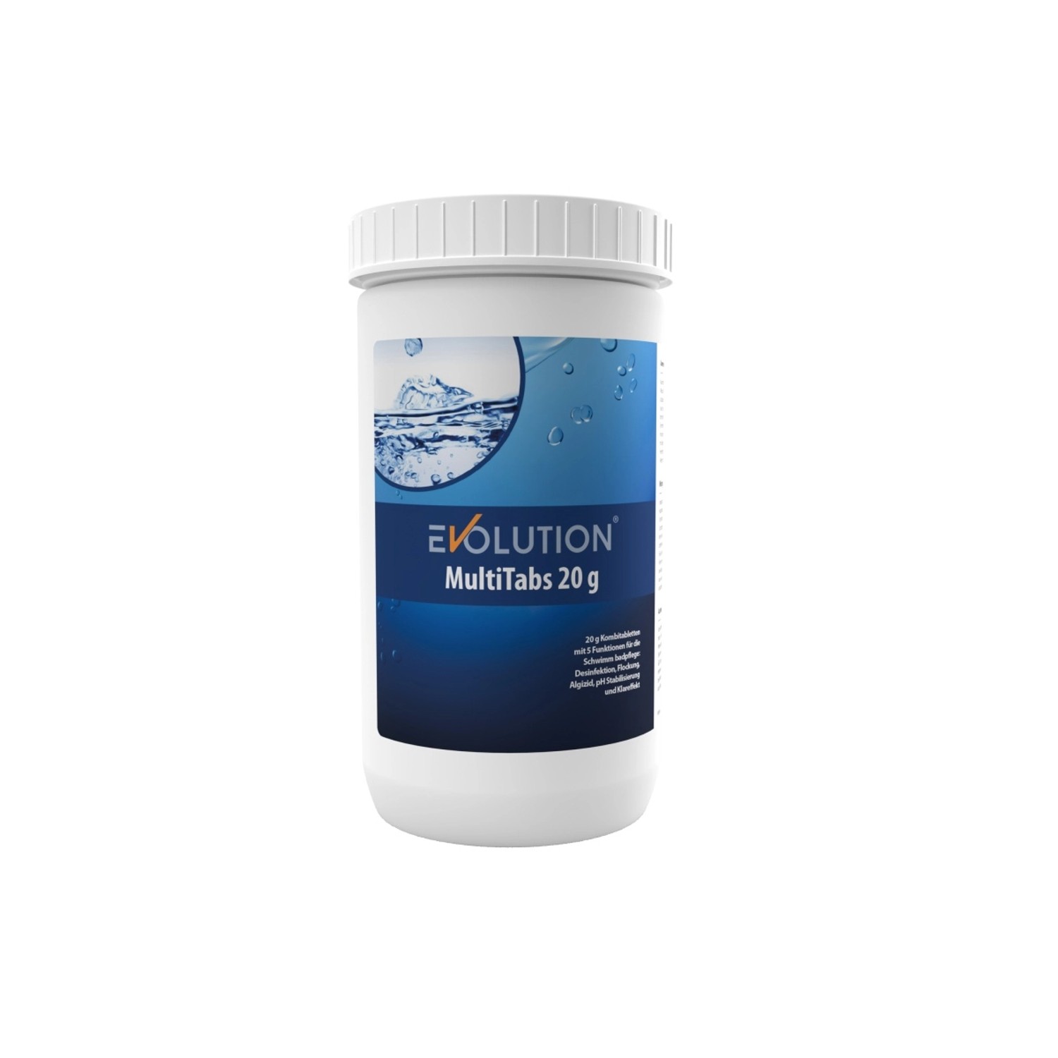 Evolution MultiTabs 1 kg Langsamlösliche 20 g Tabletten Chlor Algizid Flockung